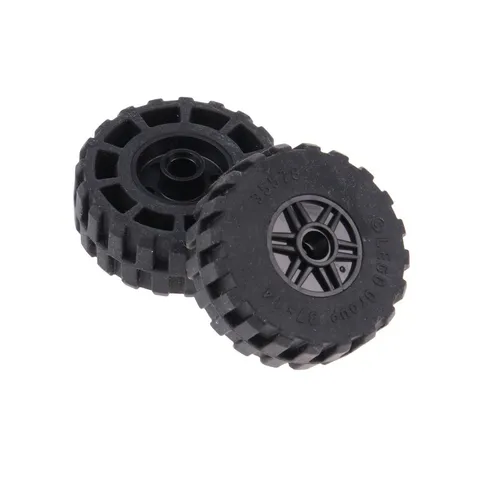 2x LEGO Rad Tire 37x14 Black Wheel 18x14 35578 55981c07