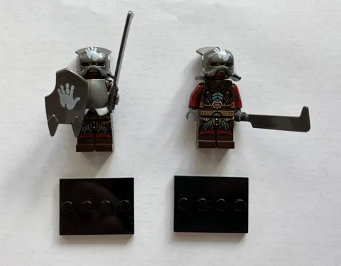 Lot Of 2 Custom Lego Lord Of The Rings Uruk-Kai Minifigures