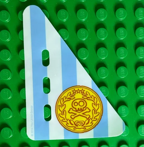 Lego DUPLO Boat Sail 5 x 7 - 4 Blue Stripes Gold Boat Racing Disney Jake 10539