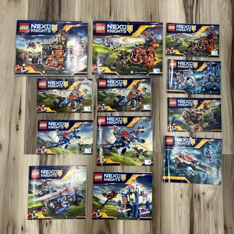 LEGO NEXO KNIGHTS INSTRUCTION MANUAL LOT 12 Books RETIRED CASTLE
