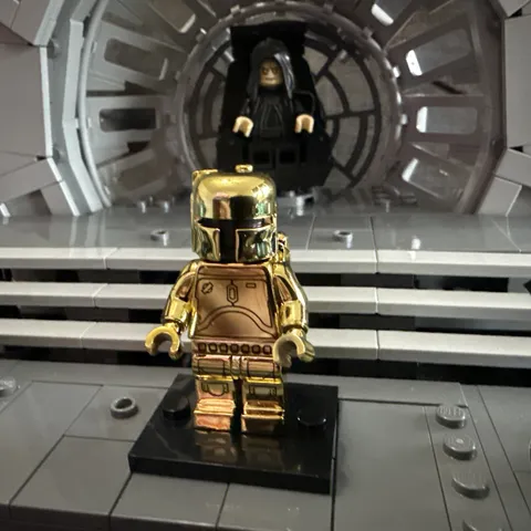 Lego Star Wars RARE Custom Gold Chrome Boba Fett Minifigure Jango Minifig
