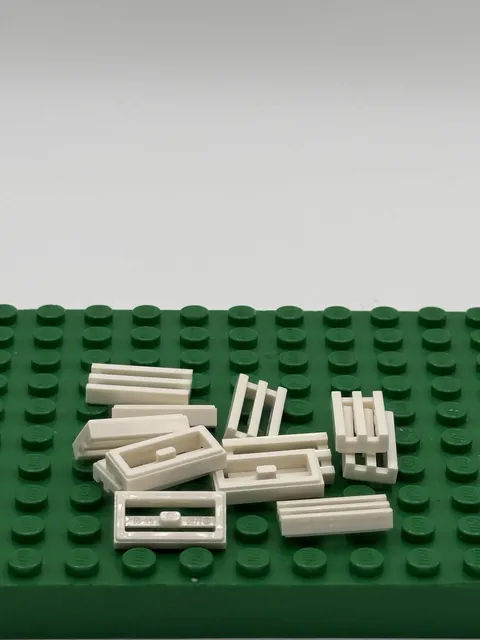 Lego Grill Grate Plates 1x2 White Replacement Part #2412 Lot of 12 #2412b 1723