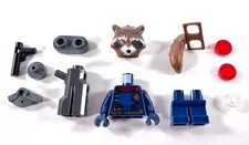 LEGO Super Heroes Rocket Racoon Minifigure + Blaster 76322 Endgame Final Battle