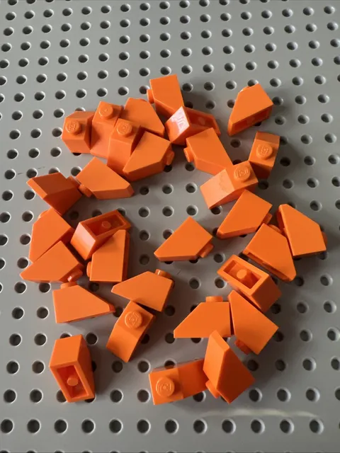 LEGO 3040 Orange Slope 45 2 x 1 Bulk 30 Pieces