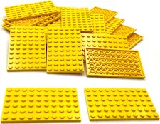 Lego 20 New Yellow Plates 6 x 10 Stud Parts