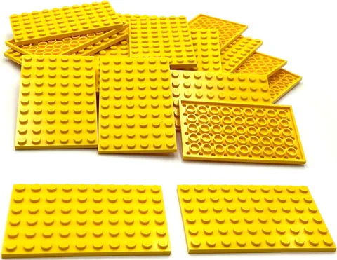 Lego 20 New Yellow Plates 6 x 10 Stud Parts