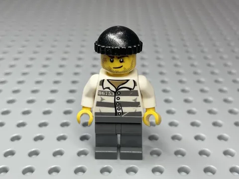 LEGO Minifigure Police Jail Prisoner 86753 Stripes Item No: cty0457 60044, 60043