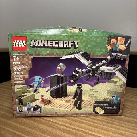 New LEGO Minecraft The End Battle 21151 Set, 222pcs Factory Sealed