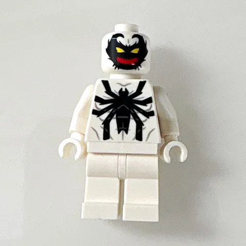 LEGO Venom Minifigure White Suit w/ Black Spider Emblem Torso Print