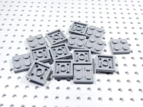 LEGO Lot of 15 Dark Bluish Gray 2x2 Plates BP