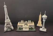 Lego Architecture: Lot Of 4 Historical Buildings - 100% Complete