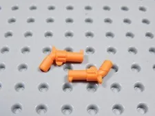 LEGO Lot of 2 Reddish Orange Pistol Revolver Gun Weapon Minifig BU