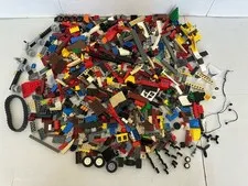 Lego Bulk Lot 2 lbs. 8 oz. Clean Loose Mixed Bricks Parts/Wheels Assorted Pcs.