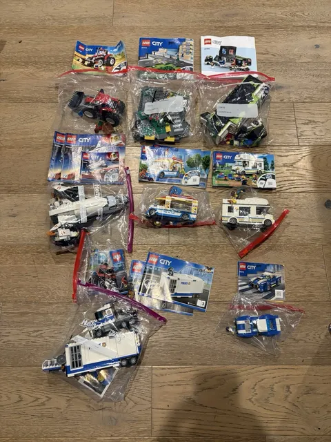 LEGO CITY SET LOT - 8 COMPLETE SETS with Instructions & Mini figures