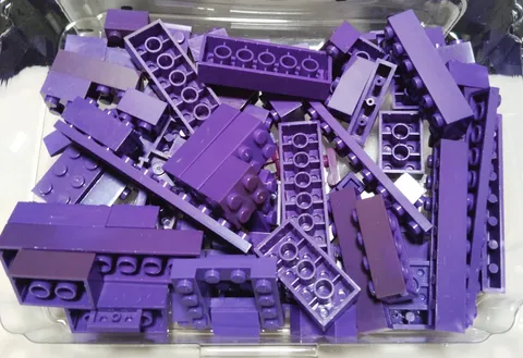 Vintage LEGO Purple Brick Lot Color Sorted Bulk Parts Rare MOC