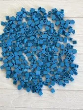 LEGO DARK AZURE BLUE LOT 327 PCS 1X1 PLATE BRICK ROUND SLOPE AZUR VARIETY