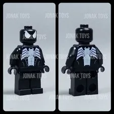 LEGO Black Symbiote Spider-Man Minifigure sh045 SDCC Comic Con (Custom Head)