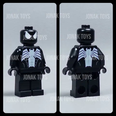 LEGO Black Symbiote Spider-Man Minifigure sh045 SDCC Comic Con (Custom Head)