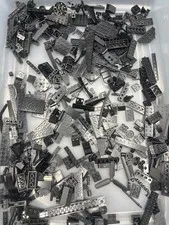 1 lb. Bulk Mixed Black Legos - standard blocks and unique pieces (Lot O)