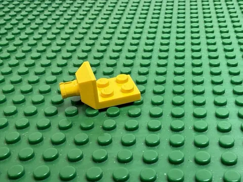 1970s LEGO Yellow Plate Modified 2x2 w/Helicopter Tail Rotor Holder 491 #3681
