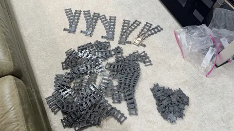 Lego Train Track Lot - Power Functions Curved Flexible Switch Tracks 9V SEE PICS
