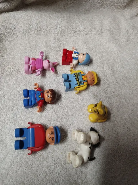 Lot of 7 Lego Duplo Figures Toys Animals Boys Girls Pets Bluey Disney