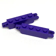 LEGO Part Dark Purple Hinge Brick 1x4 Locking w/ Grip & Clamp Vertical 30387 X 2
