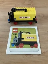 Vintage Lego 136 Tanker Wagon Complete with Instructions