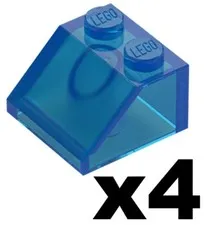 Lego SLOPE Trans-Dark Blue 2 x 2 Part 35277 Qty 4 TR1