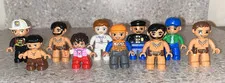 Lego Duplo Figure Lot 10 Figures Kids Adults Construction Caveman Fireman Girl