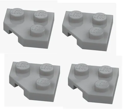 LEGO ® 4x plate 2x2 corner 45° light grey 26601 6186657 corner medium stone grey