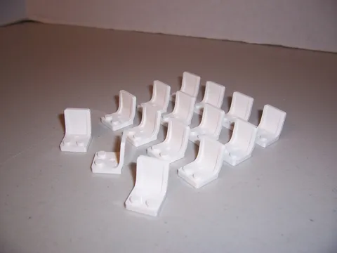 LEGO -SEATS / CHAIRS - White - (15 pcs) - NEW!