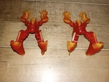2 Lego Bionicle Dark Red and Trans-Orange Weapon Fire Claw 64265pb01 WYSIWYG