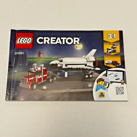 Lego Creator Manual 31091 Shuttle Transporter Instruction Booklet - Manual Only