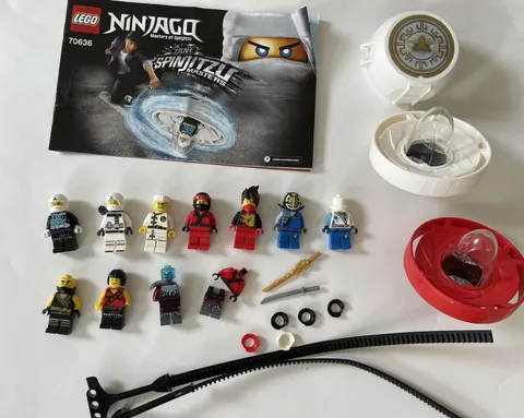 Lot of 9 LEGO Ninjago Minifigures W/Weapons Accessories Mix Sets Look!!
