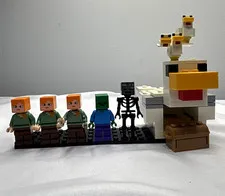 LEGO Minecraft Minifigure Lot Zombie Skeleton Villager 7pc Gaming 2023