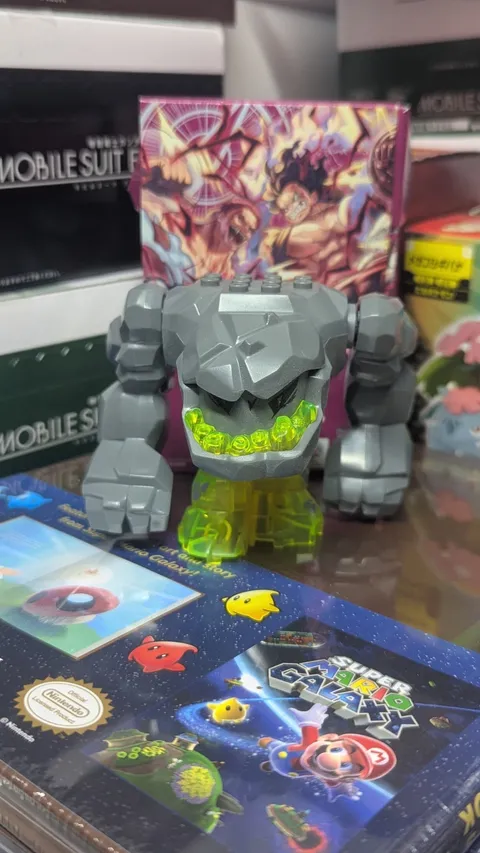 Lego large Rock Monster Geolix Trans neon green crystals Power Miners 