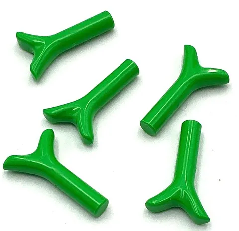 Lego 5 New Bright Green Plant Stems w/ Bar Carrot Tops Twigs Parts