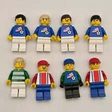 LEGO 8pc USA World Cup Soccer Minifigure Lot Vintage 90s Sports Figures