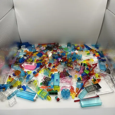 LEGO 10 Ounces Of Transparent Trans Clear building Bricks Replacement Parts