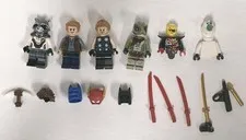LEGO Minifigure Lot 6 Pieces: Thor, Rocket, Owen Grady, Chima, Olaf MARVEL 
