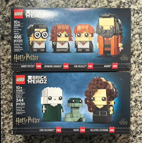 LEGO 40495 + 40496 BrickHeadz Harry Potter Bundle – Full 7-Character Set, Sealed