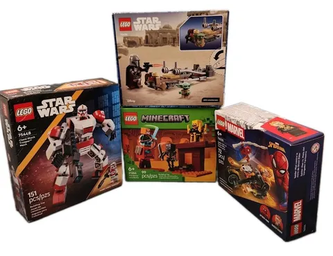 NEW Lego Star Wars 75436 & 75448, Marvel 76335, Minecraft 21266 Lot of 4