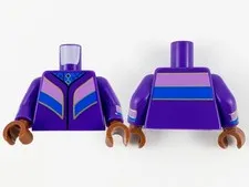 LEGO® Part 973pb4016c01 - Torso Blue Robe and Medium Lavender Panels Pattern