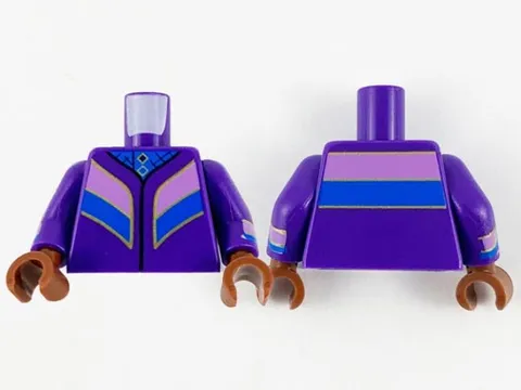 LEGO® Part 973pb4016c01 - Torso Blue Robe and Medium Lavender Panels Pattern