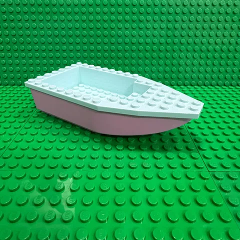 Lego Floating Boat 16 x 8 Pink Hull 28533 with Light Aqua Top 28535