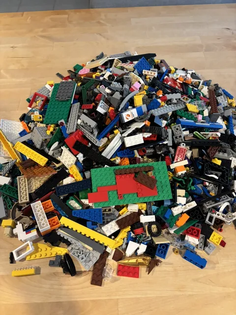 LEGO Bricks - Lot of 5 LBS- Pieces, Big and Small, Blocks Assorted Colors, CITY 