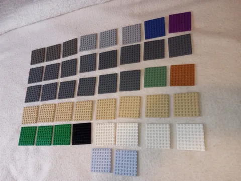 42 plates LEGO ® 8 x 8 base plate 41539, u get 12 colors IRL pics Free Shipping