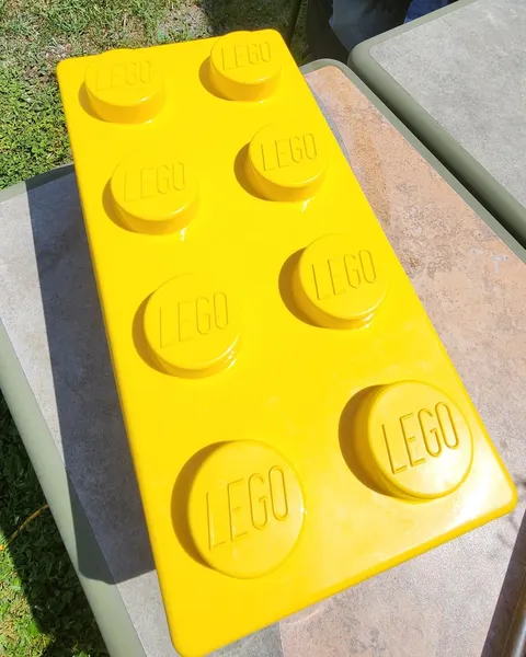 LEGO Classic Large 8-Stud Plastic Storage Brick Box (Yellow) – Empty Tub &...