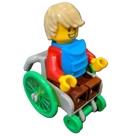 new LEGO Male Wheelchair Minifig, Disabled Boy from Express Passenger Train set